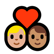 Emoji 👨🏼‍❤️‍👨🏽 Coppia Con Cuore - Uomo: Carnagione Abbastanza Chiara, Uomo: Carnagione Olivastra su Microsoft Windows 10 April 2018 Update.