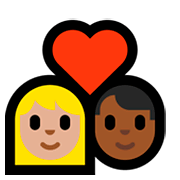 👩🏼‍❤️‍👨🏾 Emoji Pareja Enamorada - Mujer: Tono De Piel Claro Medio, Hombre: Tono De Piel Oscuro Medio en Microsoft Windows 10 April 2018 Update.