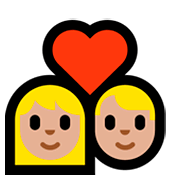 Emoji 👩🏼‍❤️‍👨🏼 Coppia Con Cuore - Donna: Carnagione Abbastanza Chiara, Uomo: Carnagione Abbastanza Chiara su Microsoft Windows 10 April 2018 Update.