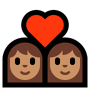 Emoji 👩🏽‍❤️‍👩🏽 Coppia Con Cuore - Donna: Carnagione Olivastra, Donna: Carnagione Olivastra su Microsoft Windows 10 April 2018 Update.