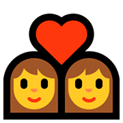 👩‍❤️‍👩 Emoji Pareja Enamorada: Mujer Y Mujer en Microsoft Windows 10 April 2018 Update.