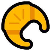 Emoji 🥐 Croissant su Microsoft Windows 10 April 2018 Update.