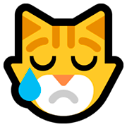 Emoji 😿 Gatto Che Piange su Microsoft Windows 10 April 2018 Update.