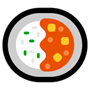 Emoji 🍛 Riso Al Curry su Microsoft Windows 10 April 2018 Update.