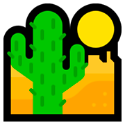 Emoji 🏜️ Deserto su Microsoft Windows 10 April 2018 Update.