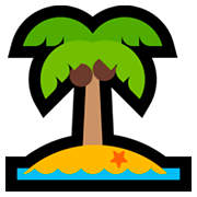 Emoji 🏝️ Isola Deserta su Microsoft Windows 10 April 2018 Update.