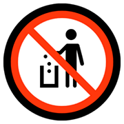 🚯 Emoji Proibido Jogar Lixo No Chão na Microsoft Windows 10 April 2018 Update.