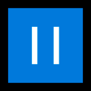 Emoji ⏸️ Pulsante Pausa su Microsoft Windows 10 April 2018 Update.