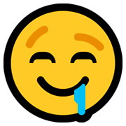 🤤 Emoji Cara Babeando en Microsoft Windows 10 April 2018 Update.