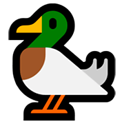 Emoji 🦆 Anatra su Microsoft Windows 10 April 2018 Update.