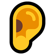 Emoji 👂 Orecchio su Microsoft Windows 10 April 2018 Update.