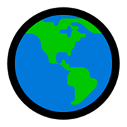 Émoji 🌎 Globe Tourné Sur Les Amériques sur Microsoft Windows 10 April 2018 Update.