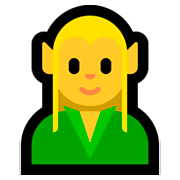 Emoji 🧝 Elfo su Microsoft Windows 10 April 2018 Update.
