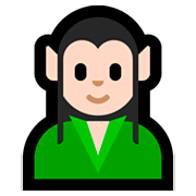 🧝🏻 Emoji Elf(e): helle Hautfarbe Microsoft Windows 10 April 2018 Update.