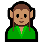 🧝🏽 Emoji Elfo: Pele Morena na Microsoft Windows 10 April 2018 Update.