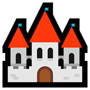 Émoji 🏰 Château sur Microsoft Windows 10 April 2018 Update.