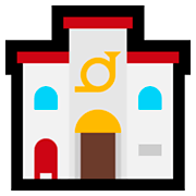 Emoji 🏤 Ufficio Postale su Microsoft Windows 10 April 2018 Update.