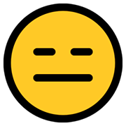 Emoji 😑 Faccina Inespressiva su Microsoft Windows 10 April 2018 Update.