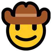 Émoji 🤠 Visage Avec Chapeau De Cowboy sur Microsoft Windows 10 April 2018 Update.