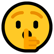 Emoji 🤫 Faccina Che Zittisce su Microsoft Windows 10 April 2018 Update.