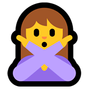 🙅 Emoji Person mit überkreuzten Armen Microsoft Windows 10 April 2018 Update.