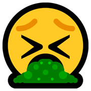 🤮 Emoji kotzendes Gesicht Microsoft Windows 10 April 2018 Update.