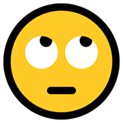 🙄 Emoji Augen verdrehendes Gesicht Microsoft Windows 10 April 2018 Update.