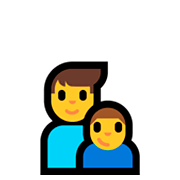 Emoji 👨‍👦 Famiglia: Uomo E Bambino su Microsoft Windows 10 April 2018 Update.