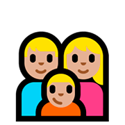 Émoji 👪🏼 Famille, Peau Moyennement Claire sur Microsoft Windows 10 April 2018 Update.
