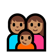 Emoji 👪🏽 Famiglia, Carnagione Olivastra su Microsoft Windows 10 April 2018 Update.