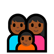 Emoji 👪🏾 Famiglia, Carnagione Abbastanza Scura su Microsoft Windows 10 April 2018 Update.