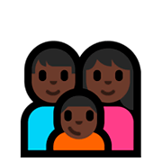👪🏿 Emoji Familie, dunkle Hautfarbe Microsoft Windows 10 April 2018 Update.