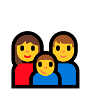 Émoji 👩‍👨‍👦 Famille: Femme, Homme, Garçon sur Microsoft Windows 10 April 2018 Update.