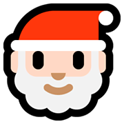 🎅🏻 Emoji Weihnachtsmann: helle Hautfarbe Microsoft Windows 10 April 2018 Update.