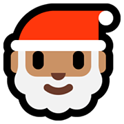 🎅🏽 Emoji Weihnachtsmann: mittlere Hautfarbe Microsoft Windows 10 April 2018 Update.