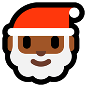 🎅🏾 Emoji Weihnachtsmann: mitteldunkle Hautfarbe Microsoft Windows 10 April 2018 Update.