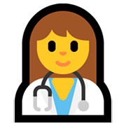 Emoji 👩‍⚕️ Operatrice Sanitaria su Microsoft Windows 10 April 2018 Update.