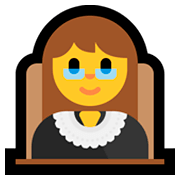 Émoji 👩‍⚖️ Juge Femme sur Microsoft Windows 10 April 2018 Update.