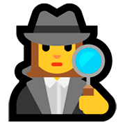 🕵️‍♀️ Emoji Detective Mujer en Microsoft Windows 10 April 2018 Update.