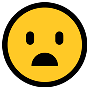Emoji 😦 Faccina Imbronciata Con Bocca Aperta su Microsoft Windows 10 April 2018 Update.