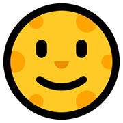 Emoji 🌝 Faccina Luna Piena su Microsoft Windows 10 April 2018 Update.