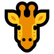 Émoji 🦒 Girafe sur Microsoft Windows 10 April 2018 Update.