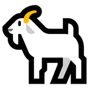 Émoji 🐐 Chèvre sur Microsoft Windows 10 April 2018 Update.