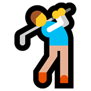 Emoji 🏌️ Persona Che Gioca A Golf su Microsoft Windows 10 April 2018 Update.