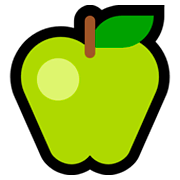 Emoji 🍏 Mela Verde su Microsoft Windows 10 April 2018 Update.
