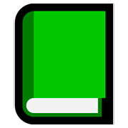 📗 Emoji Libro Verde en Microsoft Windows 10 April 2018 Update.