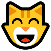 😸 Emoji grinsende Katze mit lachenden Augen Microsoft Windows 10 April 2018 Update.