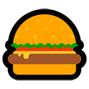 Emoji 🍔 Hamburger su Microsoft Windows 10 April 2018 Update.