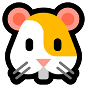 Émoji 🐹 Hamster sur Microsoft Windows 10 April 2018 Update.