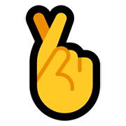 Emoji 🤞 Dita Incrociate su Microsoft Windows 10 April 2018 Update.